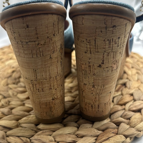 Coach Blue Denim Wedges - Picture 6 of 8